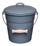Riess Eimer mit Deckel Allzweckeimer Pure Grey Kübel Grau 24 cm