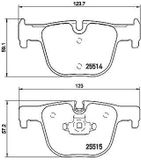 BREMBO Bremsbelagsatz P 06 072 Bremsbeläge,Bremsklötze BMW,3 Touring (F31),3 Limousine (F30, F80),3 GT (F34),4 Gran Coupe (F36),4 Coupe (F32, F82)