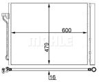 MAHLE Kondensator, Klimaanlage  für ROLLS-ROYCE BMW 64536805452 64539189238 9219843 AC 463 000S