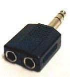 Festadapter 6,3mm Stereoklinkenstecker 2x 6,3mm Stereoklinkenbuchse