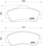 BREMBO Bremsbelagsatz P 61 113 Bremsbeläge,Bremsklötze PEUGEOT,CITROËN,308 SW I (4E_, 4H_),308 SW II,308 II,308 II Kasten / Schrägheck (T9)