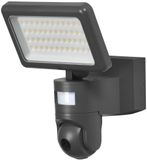 Smarter LED Fluter mit HD-Kamera schwarz/transparent