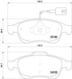 BREMBO Bremsbelagsatz P 23 148 Bremsbeläge,Bremsklötze ALFA ROMEO,GIULIETTA (940)