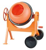 Betonmischer, orange, Braunkarton