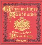 Deutsches Geschlechterbuch - CD-ROM. Genealogisches Handbuch bürgerlicher Familien / Genealogisches Handbuch bürgerlicher Familien Bände 162-167
