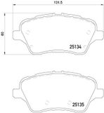 BREMBO Bremsbelagsatz P 24 151 Bremsbeläge,Bremsklötze FORD,Fiesta Mk6 Schrägheck (JA8, JR8),Fiesta Mk7 Schrägheck,B-MAX (JK),Fiesta Mk6 Kastenwagen