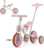 4 in 1 Kinder Dreirad &amp; Laufrad &amp; Balance Bike &amp; Schiebeauto mit verstellbarem Schiebegriff