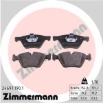 ZIMMERMANN Bremsbelagsatz, Scheibenbremse vorne rechts links Foto entspricht Lieferumfang für BMW (BRILLIANCE) 34116798190 34116856591 34116860242 246