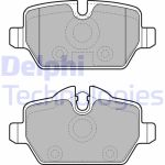 DELPHI Bremsbelagsatz, Scheibenbremse hinten rechts links mit Zubehör für BMW (BRILLIANCE) 34216774417 34212288890 3421677929 LP1924