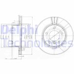 DELPHI Bremsscheibe vorne rechts links belüftet 284mm für BMW 34116764629 34116854996 34116792215 BG3899C