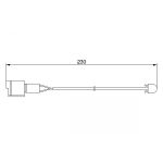 Warnkontakt, Bremsbelagverschleiß BOSCH 1 987 474 910