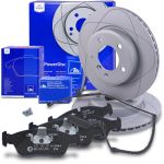 Ate POWERDISC Bremsscheiben +Bremsbeläge +Warnkontakte vorne [Hersteller-Nr. 10696259] für BMW
