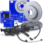 Ate POWERDISC Bremsscheiben +CERAMIC Bremsbeläge +Warnkontakt vorne [Hersteller-Nr. 10698591] für BMW