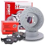 Zimmermann Sport-Bremsscheiben +Bremsbeläge vorne [Hersteller-Nr. 10697575] für BMW