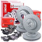 Zimmermann Sport-Bremsscheiben +Bremsbeläge vorne+hinten [Hersteller-Nr. 10698423] für BMW