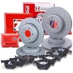 Zimmermann Sport-Bremsscheiben +Bremsbeläge vorne+hinten [Hersteller-Nr. 10702245] für BMW