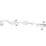 BMW 3er E46 320i 323i Vorschalldämpfer Mitteltopf Endtopf Auspuff Kit