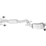 BMW 3er E46 330d xd Cd Mitteltopf Endtopf Auspuff Anbausatz