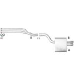 BMW 5er 535d Touring E60 E61 Mittelrohr Endtopf Auspuff Anbausatz