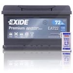 Exide EA722 Premium Carbon Boost 72Ah 720A+10g Pol-Fett Alfa romeo: Spider, GT Ford: Focus II, Mondeo III Se