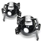 2x Nebelscheinwerfer NSW Klarglas SCHWARZ + Birnen HB4 SET für BMW 5er E60 E61