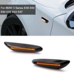2 Stück Smoke LED Seitenmarkierungsleuchte Blinkerleuchte Lampe für BMW 3er E46 E60 E90 E92 E93 E87 schwarz