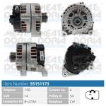 MEAT & DORIA Generator 55151173 14V 150A für BMW 12318507623 12318509022