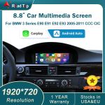 8,8'' Kabelloses CarPlay Android Auto für BMW Serie 3 5 E60 E61 E90 E91 E92 E93 CCC CIC System Multimedia-Displaybildschirm
