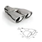 Akhan ER098 - Auspuffblende Endrohr Edelstahl poliert Sport-Sound D=32-50 mm