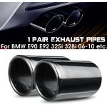 1 Paar Titanschwarze Autoauspuffanlage Schalldämpfer Auspuffendrohrspitze für BMW E90 E92 325i 328i 2006-2010 Autozubehör