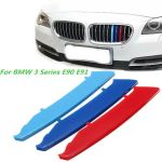 Clips Streifenabdeckung Kühlergrill Nieren-Frontgrill M-Farbe Für BMW 3er E90 E91 LCI 04-08