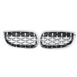 2PCS Frontgrill Kühlergrill Chrome Diamond Meteor Für BMW 3er E90 E92