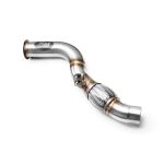 RM Motors Downpipe für BMW 3er 318d E90 ohne Kat Ersatzrohr Edelstahl V2A