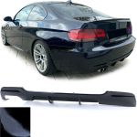 Heck Diffusor Performance Schwarz Glanz Doppelrohr passend für BMW 3er E92 E93