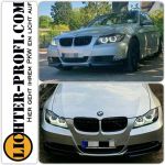 Led 3D Angel Eyes Scheinwerfer schwarz für BMW 3er E90 E91 Limo Touring BJ 05-08