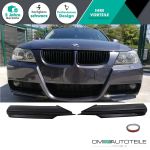 Set Flaps Splitter Spoiler Lippe Schwarz Glanz für BMW 3er E90 E91 M-Paket 05-08