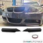 Set Flaps Splitter Spoiler Lippe Schwarz Matt für BMW 3er E90 E91 M-Paket 05-08