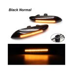 2Pcs Rauch Objektiv led Bernstein Blinker Licht Seite Marker Spiegel Lampe Auto Anzeige Für bmw E90 E91 E92 e93 E60 E87 E82 E61 E46,Normal no dynamic