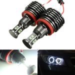 Paar H8 40W led Angel Eyes Standlicht Aluminium 6000K Für bmw E92 E93 E63 E70