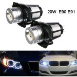 2Pcs 12V 20W Auto Angel Eyes led Scheinwerfer Marker Ring Glühbirne Für bmw E90 E91 Automobil zubehör,CHINA