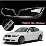 Kingso - 1 Paar Auto Xenon Scheinwerfer Kunststoff Scheinwerfer Klare Linsenabdeckung Für BMW 3er E90 / E91 Xenon 2005-2012