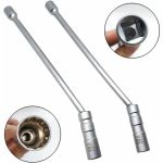 Monly - 2er-Pack Zündkerzenschlüssel 14 mm, 16 mm, 12-Punkt verlängerte magnetische Zündkerzensteckdose | Flexibles