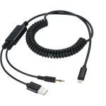 Asupermall - Auto aux USB-Kabel Ladedraht Erweitern Audioadapter Fit fur bmw fur iPhone 5 6s 7 - Modell:Schwarz