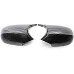 Asupermall - 1 Paar Neues Retrofit-Bullhorn-Umkehrspiegelgehause Ruß fur bmw E90 - Modell:Schwarz