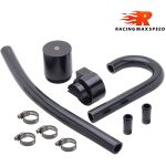 Schwarz Aluminium Legierung Reservior Oil Catch Can Tank mit kühler schlauch für BMW N54 335i 135i E90 E92 E82 2006-2010