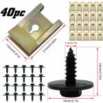 40 stücke u Mutter Hex Schraube Geschwindigkeit Verschluss Undertray Blatt Metall Clip Befestigung Für bmw 1er E81 E82 E87 E88 f20 3er E21 E30 E36