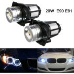 2Pcs 12V 20W Auto Angel Eyes led Scheinwerfer Marker Ring Glühbirne Für bmw E90 E91 Automobil zubehör,CHINA