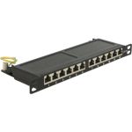 10"Patchpanel 12P Cat.6A 0,5HE