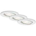 3er Set LED Einbauleuchte, Ø 8,6 cm, 5 W, Weiß