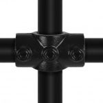 Rohrverbinder | Kreuzstück Durchgehend  - Typ 22C - 33,7 mm (Schwarz) | Temperguss | KLEMP
